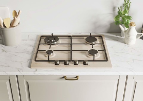 Candy Classic CHW6BRAV4WGT Avena Da incasso 59 cm Gas 4 Fornello(i)