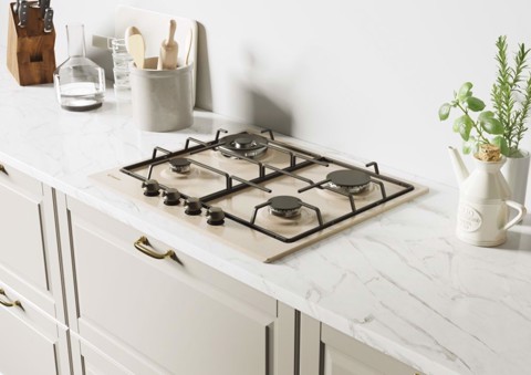 Candy Classic CHW6BRAV4WGT Avena Da incasso 59 cm Gas 4 Fornello(i)