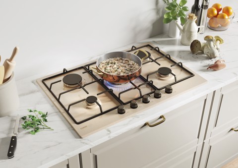 Candy Classic CHW7AV4WGT Avena Da incasso 75 cm Gas 5 Fornello(i)