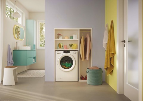 Candy COW4854TWM6/1-S lavasciuga Libera installazione Caricamento frontale Bianco D