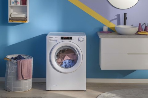 Candy COW4854TWM6/1-S lavasciuga Libera installazione Caricamento frontale Bianco D
