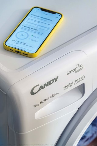 Candy COW4854TWM6/1-S lavasciuga Libera installazione Caricamento frontale Bianco D