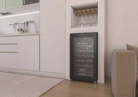 Candy DiVino CWC033M Libera installazione Nero 33 bottiglia/bottiglie