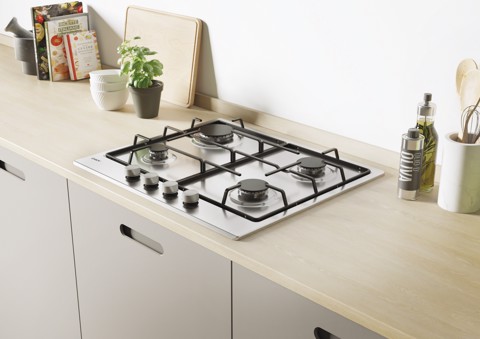 Candy Idea CHW6BRX Acciaio inox Da incasso 60 cm Gas 4 Fornello(i)