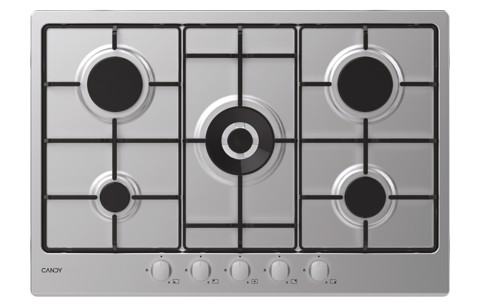 Candy Idea CHW74WX Acciaio inox Da incasso 75 cm Gas 5 Fornello(i)