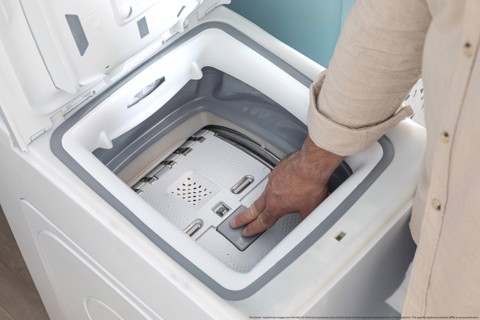 Candy ProWash 500, Lavatrice Carica dall'alto 7 KG, 10% più efficente della classe A, 1200 giri, Bianco, Inverter, Wi-Fi, Smart Wash, TCAS 276TM6-S
