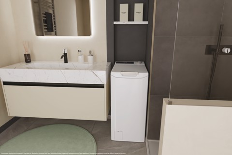 Candy ProWash 500, Lavatrice Carica dall'alto 8 KG, Classe A, 1200 giri, Bianco, Inverter, Wi-Fi, Smart Wash, TCA284TM5-S