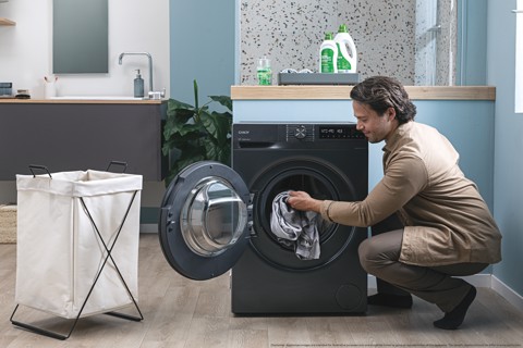 Candy ProWash 500, Lavatrice Slim 8 KG, 10% più efficente della classe A, 1400 giri, Antracite, Inverter, Vapore, Wi-Fi, Smart Wash, BR 48B6G-S