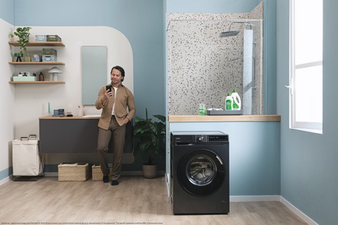 Candy ProWash 500, Lavatrice Slim 8 KG, 10% più efficente della classe A, 1400 giri, Antracite, Inverter, Vapore, Wi-Fi, Smart Wash, BR 48B6G-S