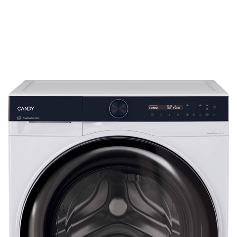 Candy ProWash 700, Lavatrice Slim 9 KG, 20% più efficente della classe A, 1400 giri, Bianco, Inverter, Vapore, Wi-Fi, BS 49SB8-S