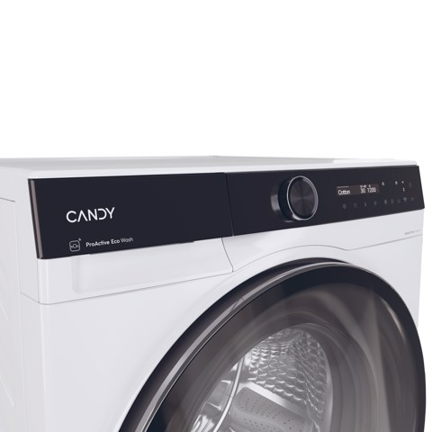 Candy ProWash 700, Lavatrice Slim 9 KG, 20% più efficente della classe A, 1400 giri, Bianco, Inverter, Vapore, Wi-Fi, BS 49SB8-S