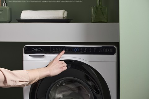 Candy ProWash 700 Mini, Lavatrice Compatta 5 KG, Classe A, 1200 giri, Bianco, Inverter, Vapore, Wi-Fi, CW50-BP12307U1-S