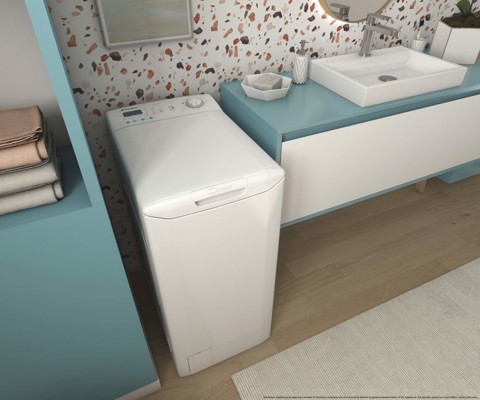 Candy Smart CST 272D3/1-11 lavatrice Caricamento dall'alto 7 kg 1200 Giri/min Bianco