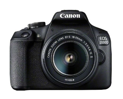 Canon EOS 2000D BK 18-55 IS II EU26 Kit fotocamere SLR 24,1 MP CMOS 6000 x 4000 Pixel Nero  Garanzia Canon ufficiale Italia