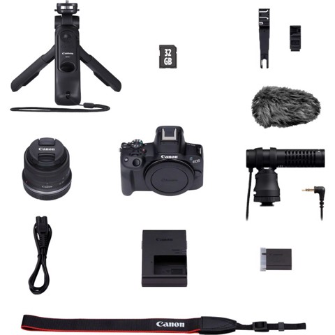 Canon EOS R50 Mirrorless Camera Content Creator Kit MILC 24,2 MP CMOS 6000 x 4000 Pixel Nero