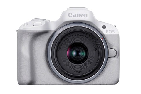 Canon EOS R50, White + RF-S 18-45mm F4.5-6.3 IS STM Kit MILC 24,2 MP CMOS 6000 x 4000 Pixel Bianco