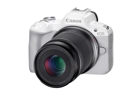 Canon EOS R50, White + RF-S 18-45mm F4.5-6.3 IS STM Kit MILC 24,2 MP CMOS 6000 x 4000 Pixel Bianco