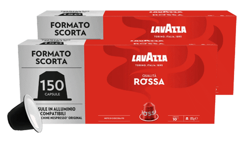 Capsule Nespresso in alluminio Qualita Rossa PACK 300pz