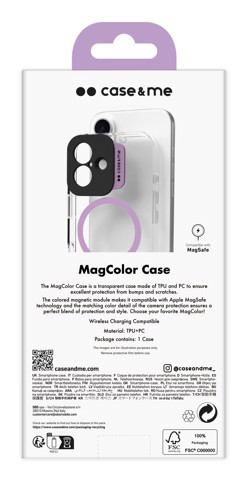 Case & Me CMCOVCASIP1661P custodia per cellulare 15,5 cm (6.12") Cover Rosa, Trasparente