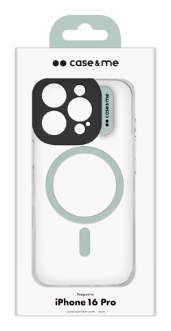 Case & Me CMCOVCASIP1661PG custodia per cellulare 15,9 cm (6.27") Cover Verde, Trasparente