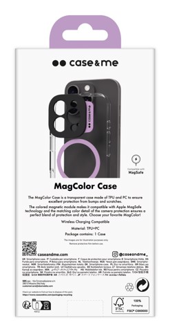 Case & Me CMCOVCASIP1661PP custodia per cellulare 16 cm (6.3") Cover Rosa, Trasparente