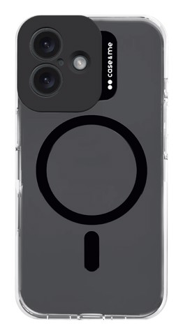 Case & Me CMCOVCASIP1667K custodia per cellulare 17 cm (6.69") Cover Nero, Trasparente