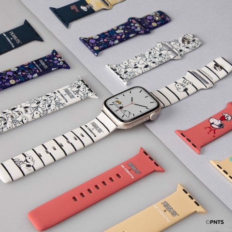 Case & Me CMPNUTSAWATCHB40S1 accessorio indossabile intelligente Cinghia Nero, Bianco Silicone