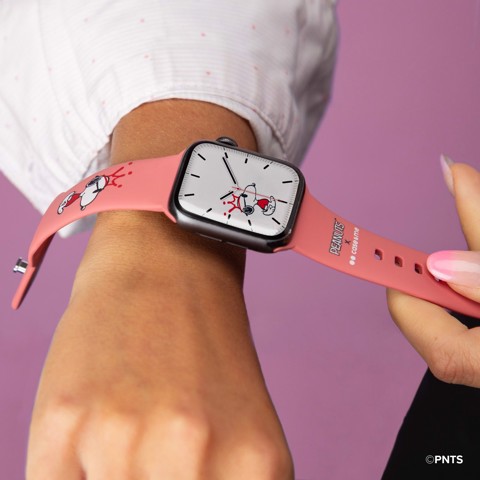 Case & Me CMPNUTSAWATCHB40S3 accessorio indossabile intelligente Cinghia Rosa, Rosso, Bianco Silicone