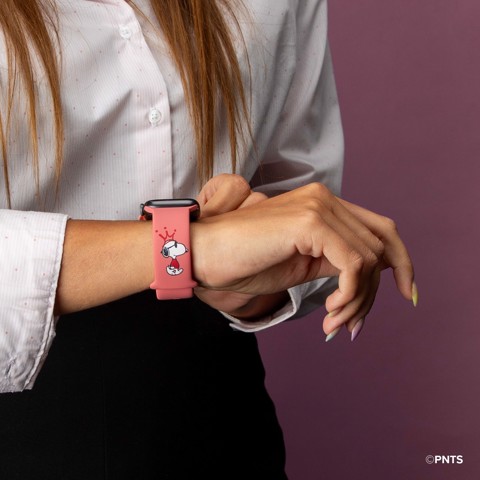 Case & Me CMPNUTSAWATCHB40S3 accessorio indossabile intelligente Cinghia Rosa, Rosso, Bianco Silicone