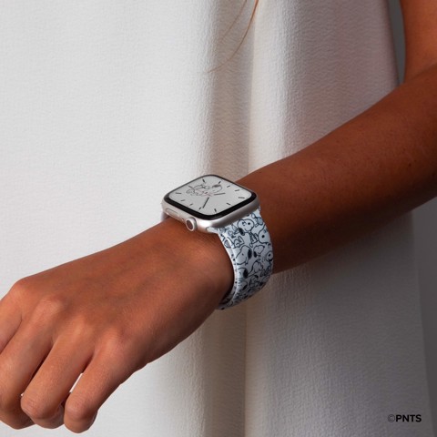 Case & Me CMPNUTSAWATCHB44S1 accessorio indossabile intelligente Cinghia Nero, Bianco Silicone