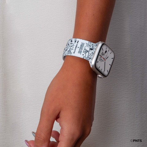 Case & Me CMPNUTSAWATCHB44S1 accessorio indossabile intelligente Cinghia Nero, Bianco Silicone