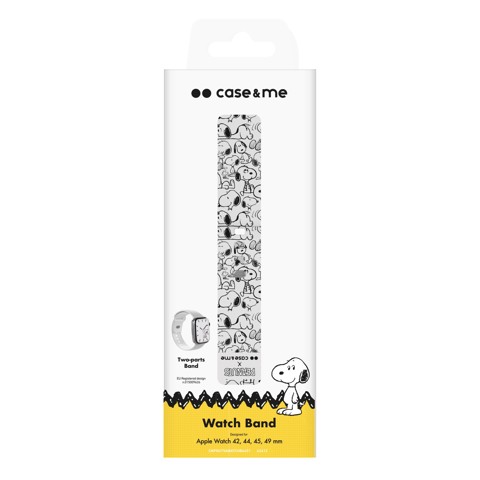 Case & Me CMPNUTSAWATCHB44S1 accessorio indossabile intelligente Cinghia Nero, Bianco Silicone