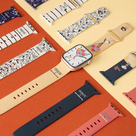 Case & Me CMPNUTSAWATCHB44S2 accessorio indossabile intelligente Cinghia Blu, Arancione, Rosa, Rosso, Bianco, Giallo Silicone