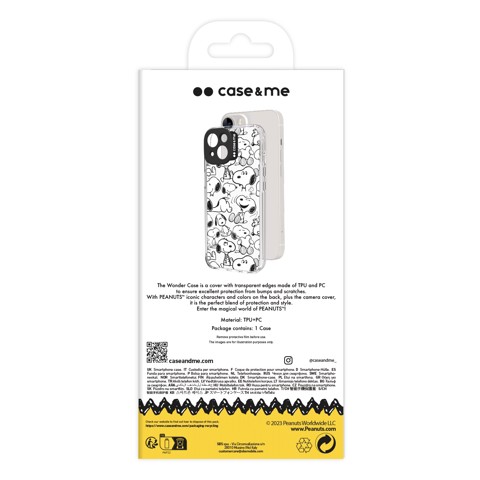 Case & Me CMPNUTSCOVIP15611 custodia per cellulare 15,5 cm (6.1") Cover Nero, Bianco
