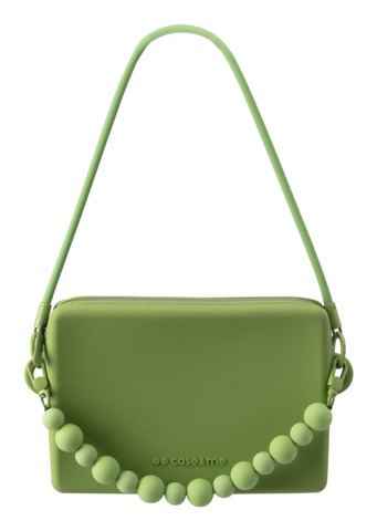 Case & Me Silicone bag size M, green Verde Unisex Borsa a tracolla