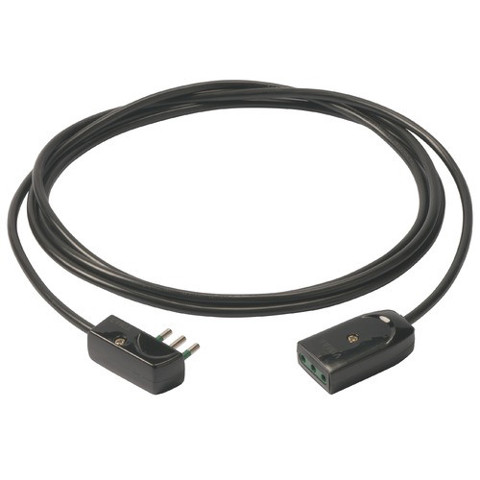 Cavo prolunga 3G0,75+spinapiatta 5m nero