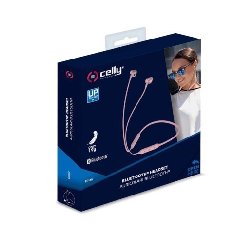 Celly BHAIRPK cuffia e auricolare Wireless In-ear Bluetooth Rosa
