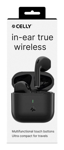 Celly COMPACTBK cuffia e auricolare Wireless In-ear Musica e Chiamate USB tipo-C Nero