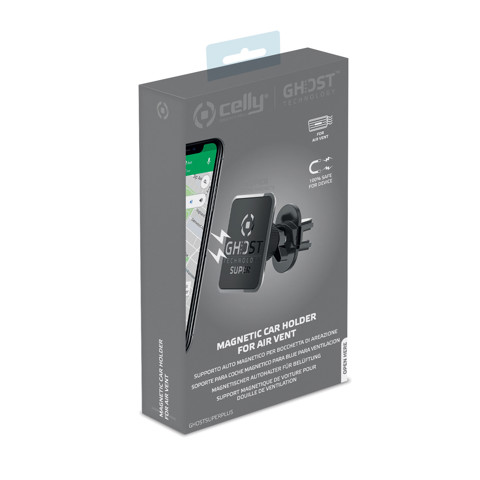 Celly Ghost Super Plus Supporto passivo Telefono cellulare/smartphone Nero