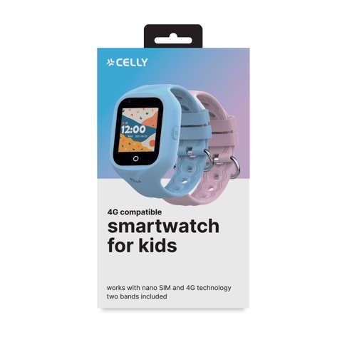 Celly KIDSWATCH4G smartwatch e orologio sportivo 3,56 cm (1.4") Digitale Touch screen 4G Nero GPS (satellitare)