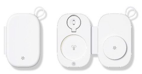 Celly MAGPOCKET3IN1WH Caricabatterie per dispositivi mobili Cuffie, Smartphone, Orologio intelligente Bianco USB Carica wireless Ricarica rapida Interno