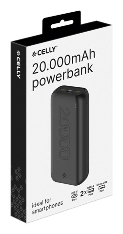 Celly PBE20000CBK batteria portatile Ioni di Litio 20000 mAh Nero