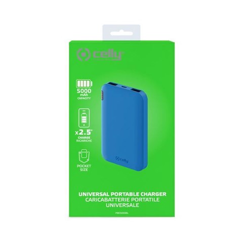 Celly PBE5000 Ioni di Litio 5000 mAh Blu