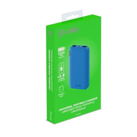 Celly PBE5000 Ioni di Litio 5000 mAh Blu