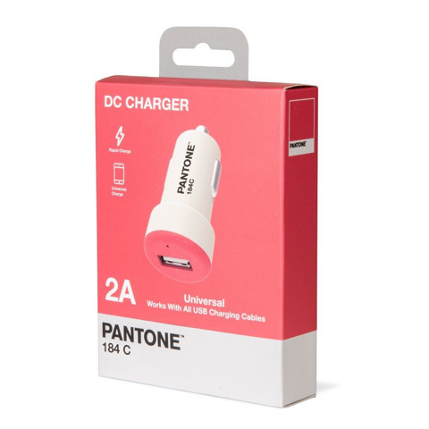 Celly PT-DC1USBP Caricabatterie per dispositivi mobili Rosa, Bianco Auto