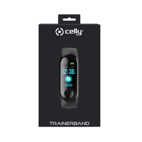 Celly TRAINERBANDBK smartwatch e orologio sportivo 2,44 cm (0.96") LCD Nero