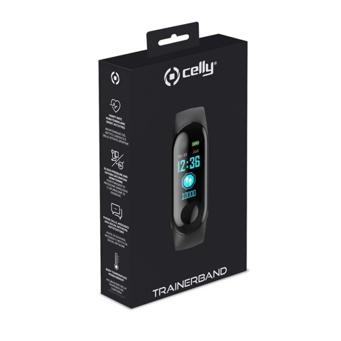 Celly TRAINERBANDBK smartwatch e orologio sportivo 2,44 cm (0.96") LCD Nero