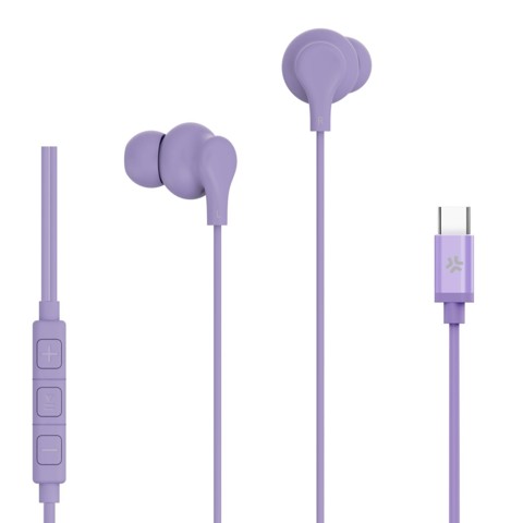 Celly UP1600TYPECVL cuffia e auricolare Cablato In-ear Musica e Chiamate USB tipo-C Viola
