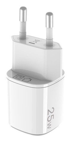 Celly UPTC1USB1USBC25 Caricabatterie per dispositivi mobili Fotocamera, Microfono, Smartphone, Tablet, Telefono Bianco USB Interno