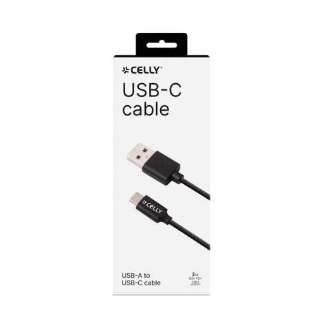 Celly USB-C2M cavo USB 2 m USB A USB C Nero